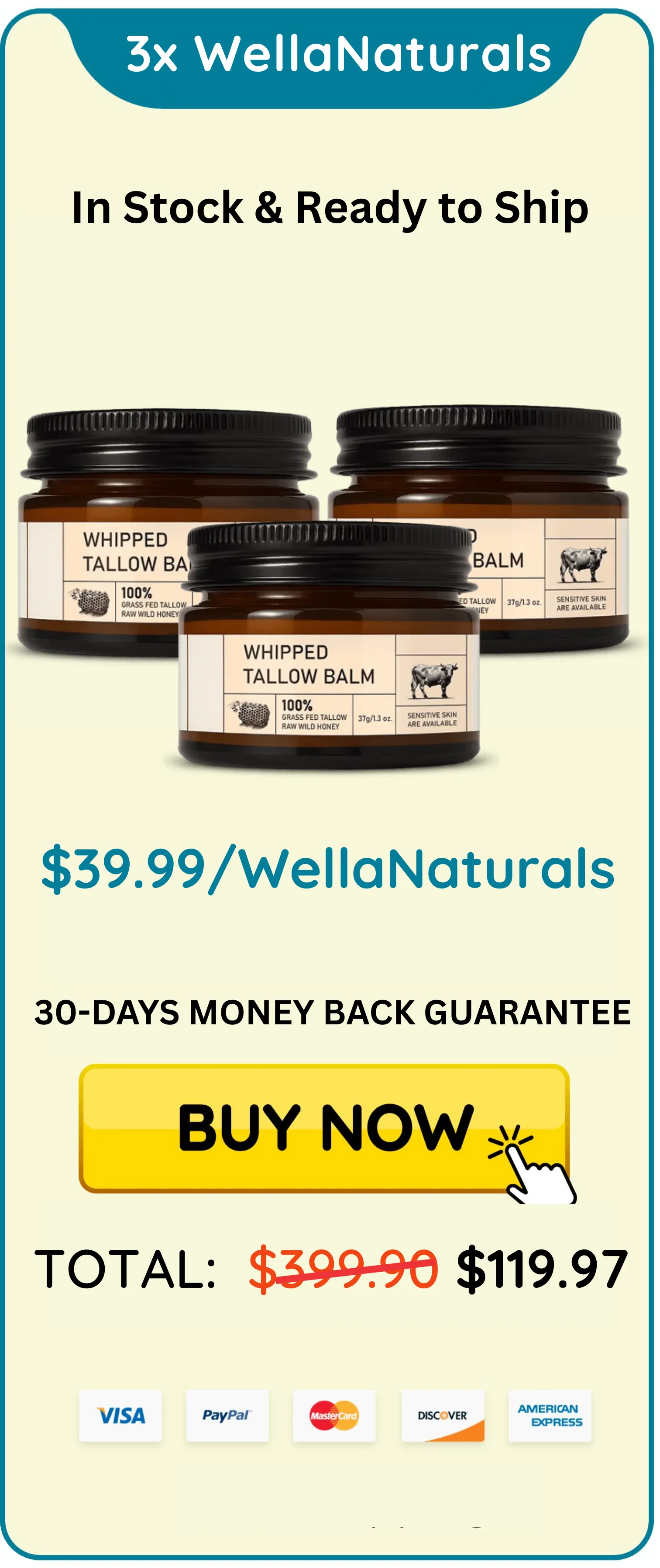 wella naturals whipped tallow balm package 3